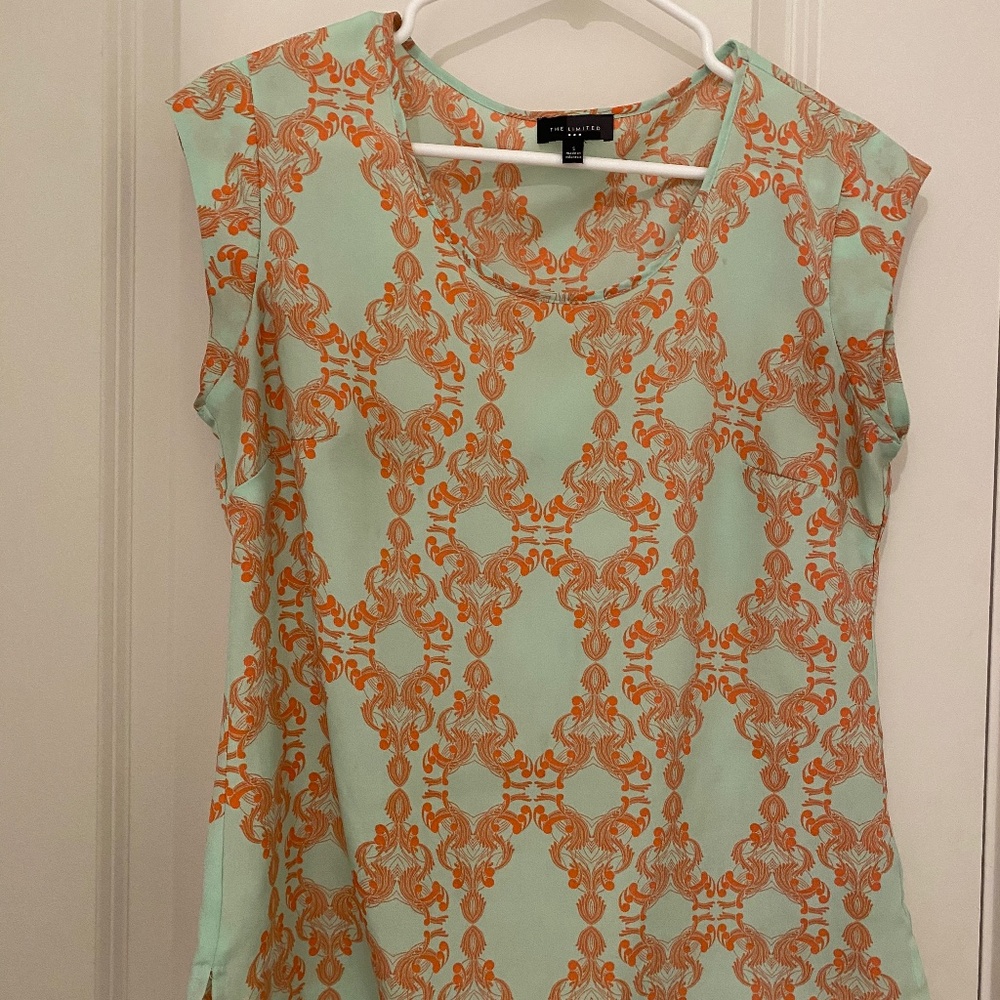 The Limited abstract mint and coral